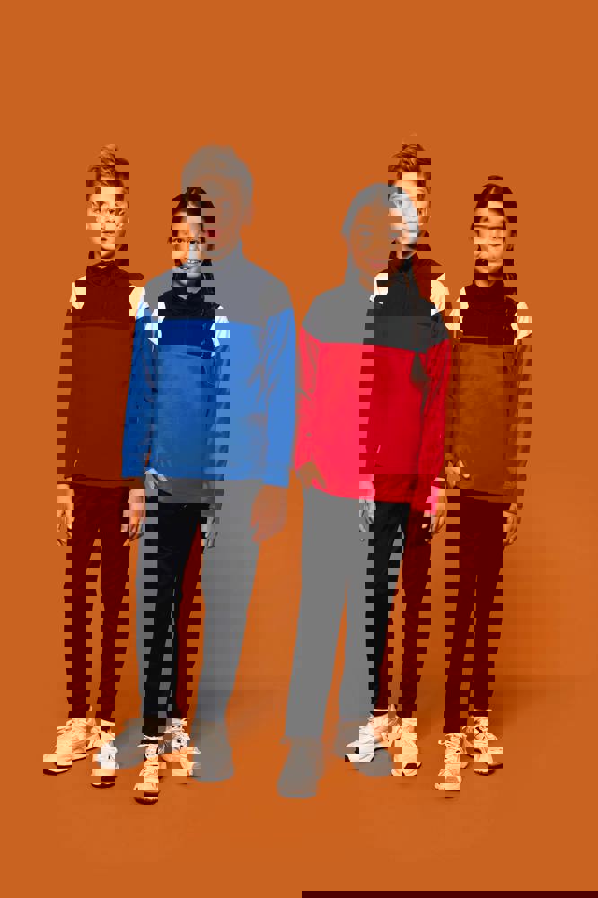 PA388 - Kinder Trainings-Sweatshirt mit 1/4 Reißverschluss