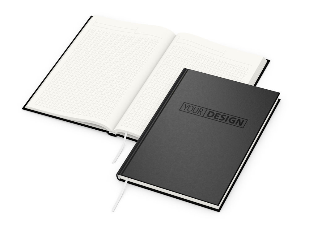 Notizbuch Note-Book Prägung RECYCLING, A5, Winkelkaro