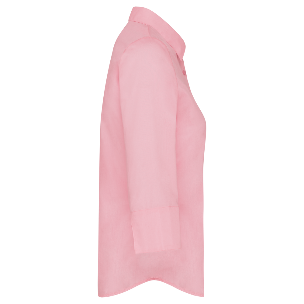K558 - Popeline Hemd Baumwollpolyester 3/4-Ärmel pflegeleicht für Damen