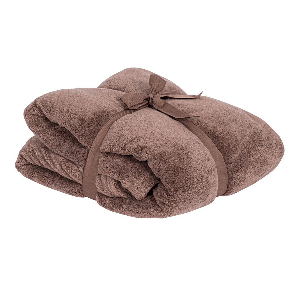 Kuscheldecke Microfleece 180 x 130 cm (RPET) - braun