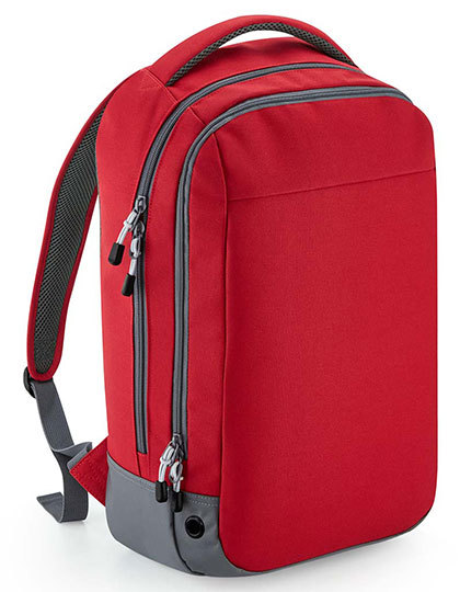 BagBase - Athleisure Sports Backpack - Classic Red, Grey