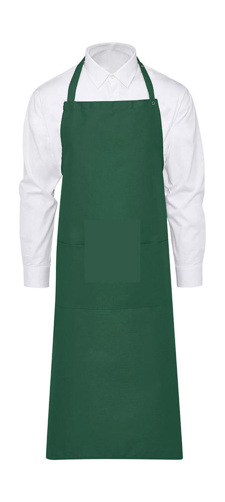 AMSTERDAM Bib Apron with Pocket - Bottle Green