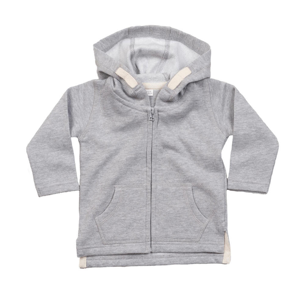 Baby Hoodie - Heather Grey Melange