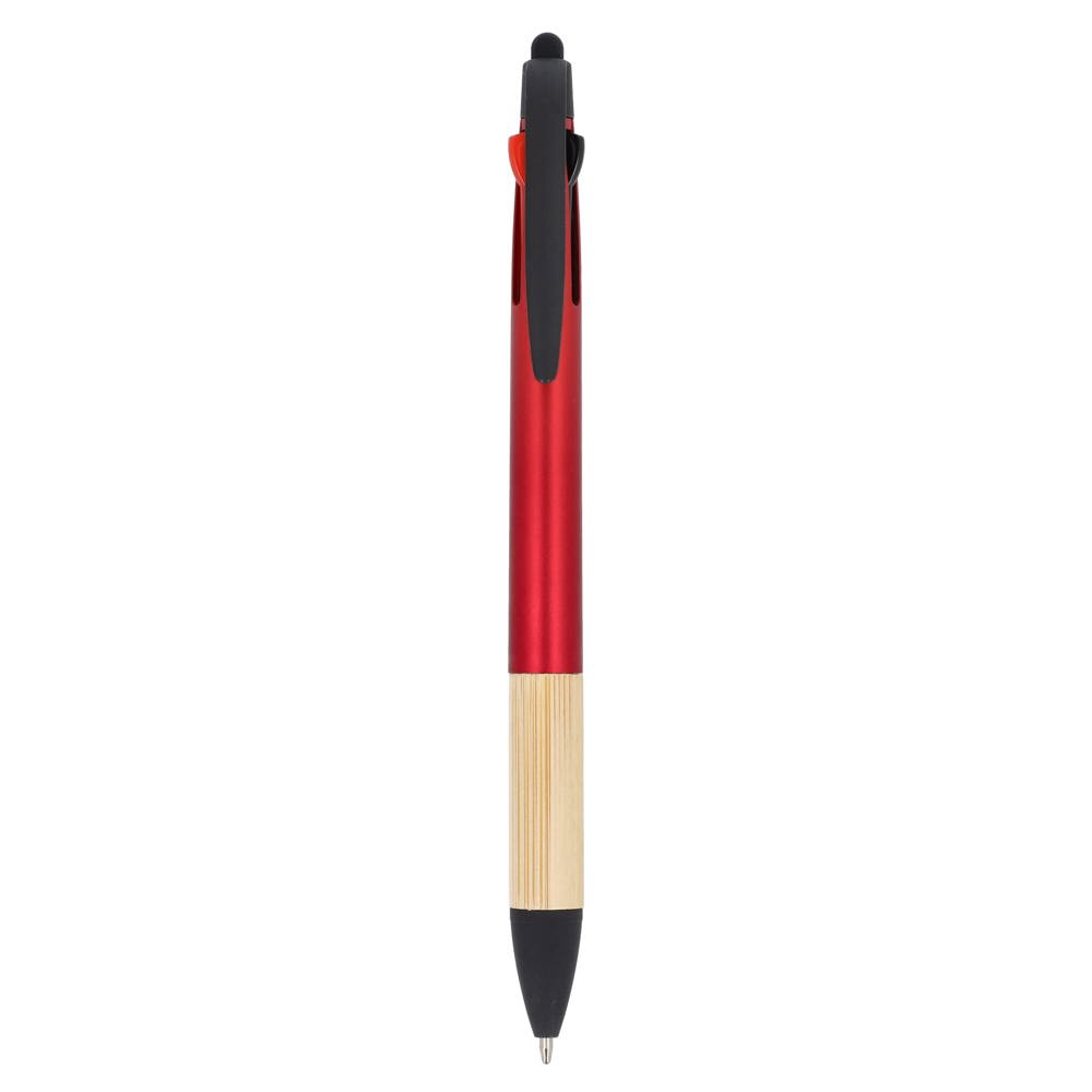 3-Farben-Stift mit Bambusgriff