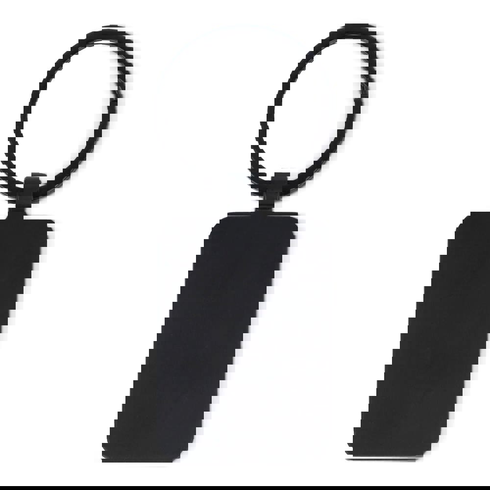 Schlüsselanhänger aus Bambus und Metall rechteckig