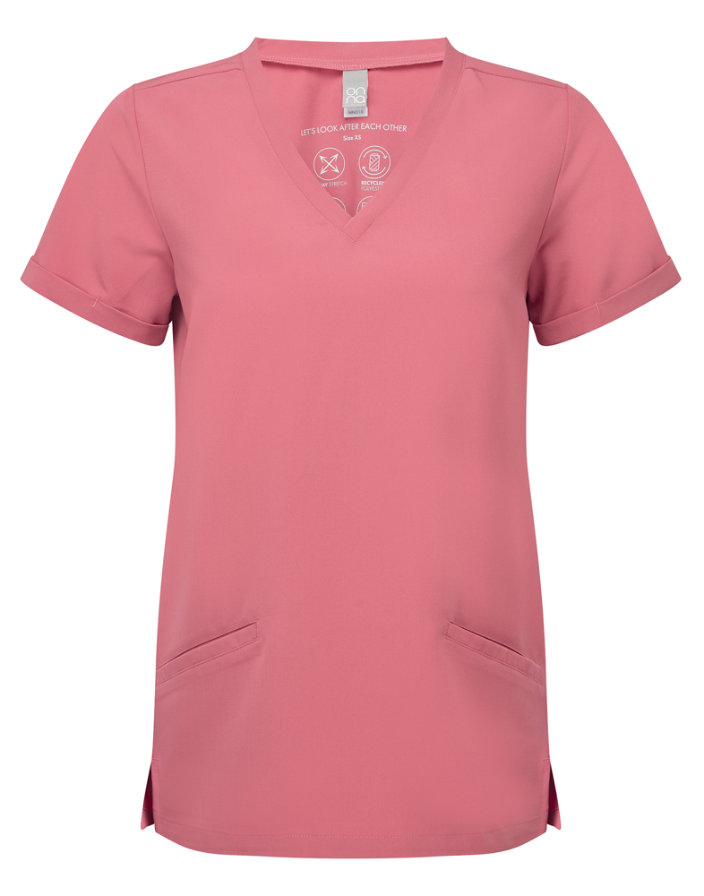 NN310 - Tunika mit Stretchanteil und kurzen Ärmeln, Damen - Calm Pink