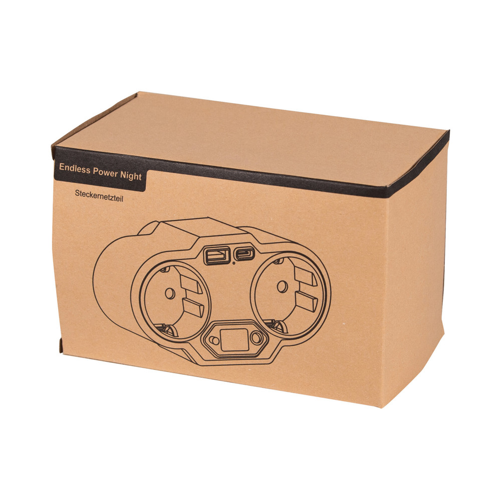 ENDLESS POWER NIGHT - USB-Adapter-Stecker-Netzteil mit Nachtlicht