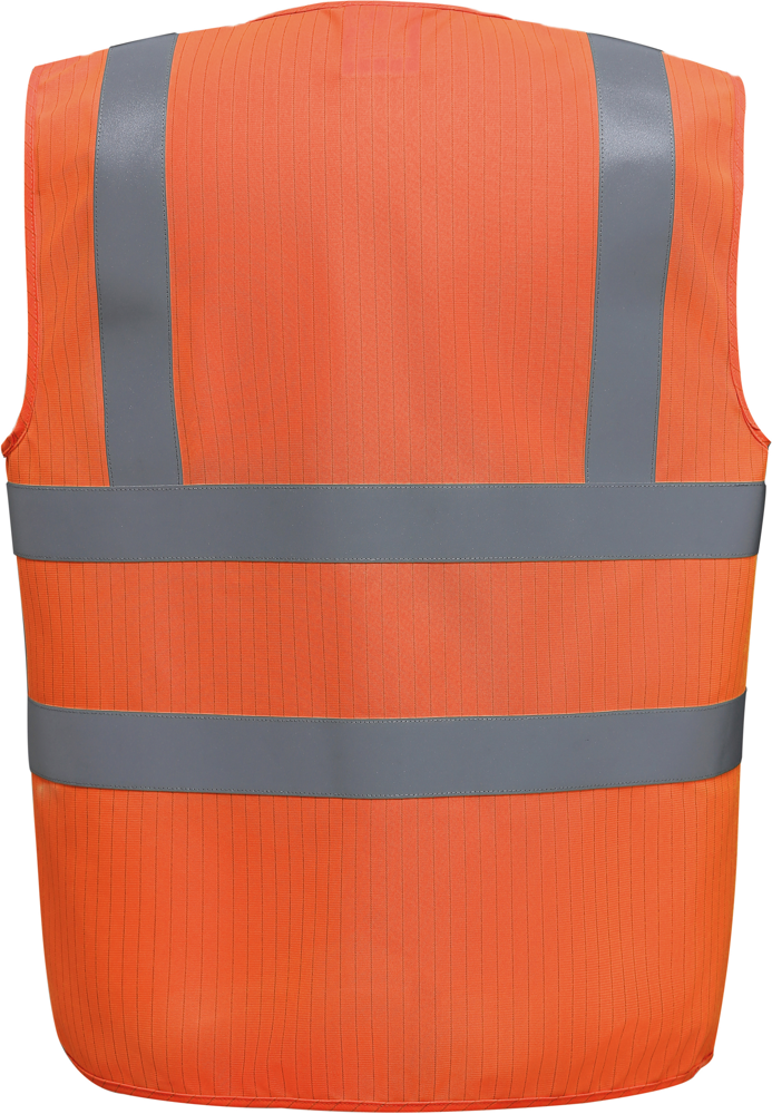 YHVW100ASFR - High visibility, anti-static and flame retardant waiscoast
