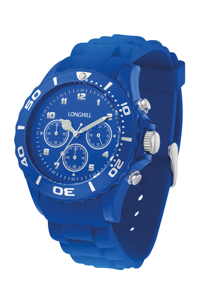 Kunststoffuhr LOGI CHRONO - blau