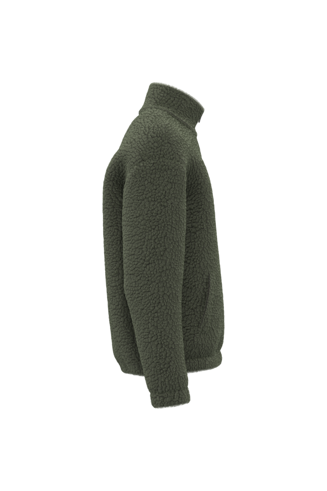 SP404 - Unisex-Sweatshirt aus Sherpa mit Reißverschluss und überschnittenen Schultern