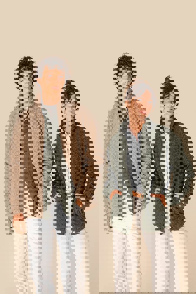 SP404 - Unisex-Sweatshirt aus Sherpa mit Reißverschluss und überschnittenen Schultern