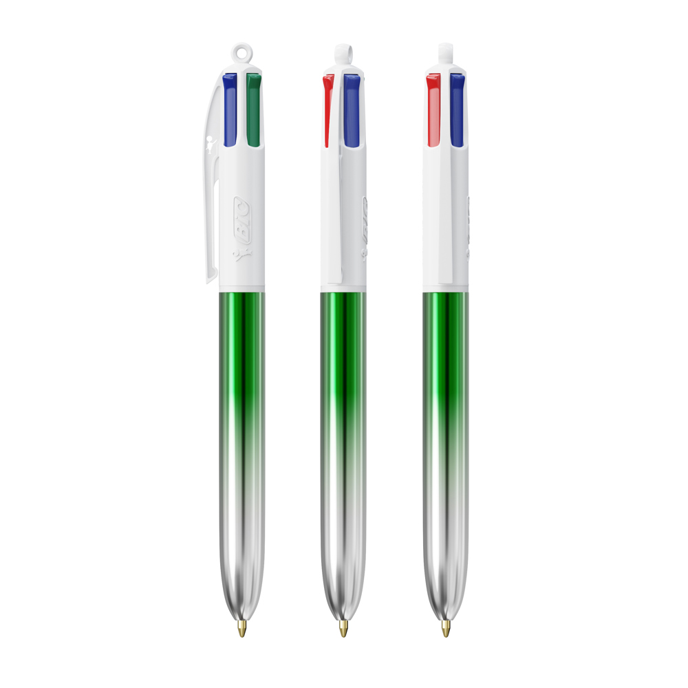BIC® 4 Colours® Bicolor - grün/silber