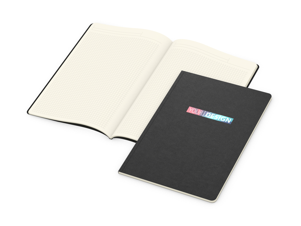 Notizbuch Copy-Book, A4, Winkelkaro, schwarz