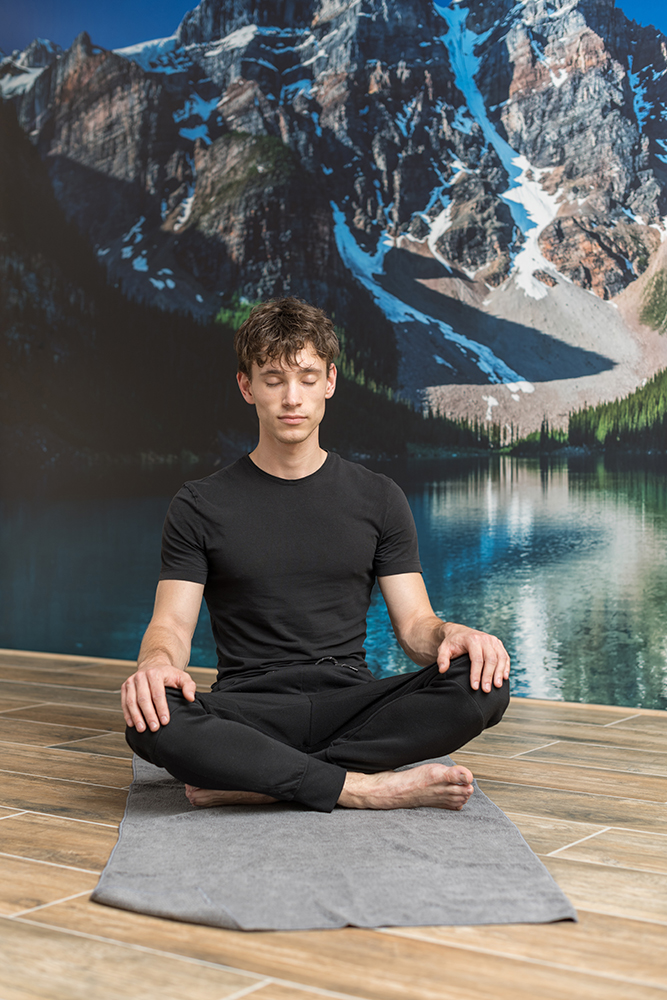 Yoga-Sporthandtuch 65x175cm grau