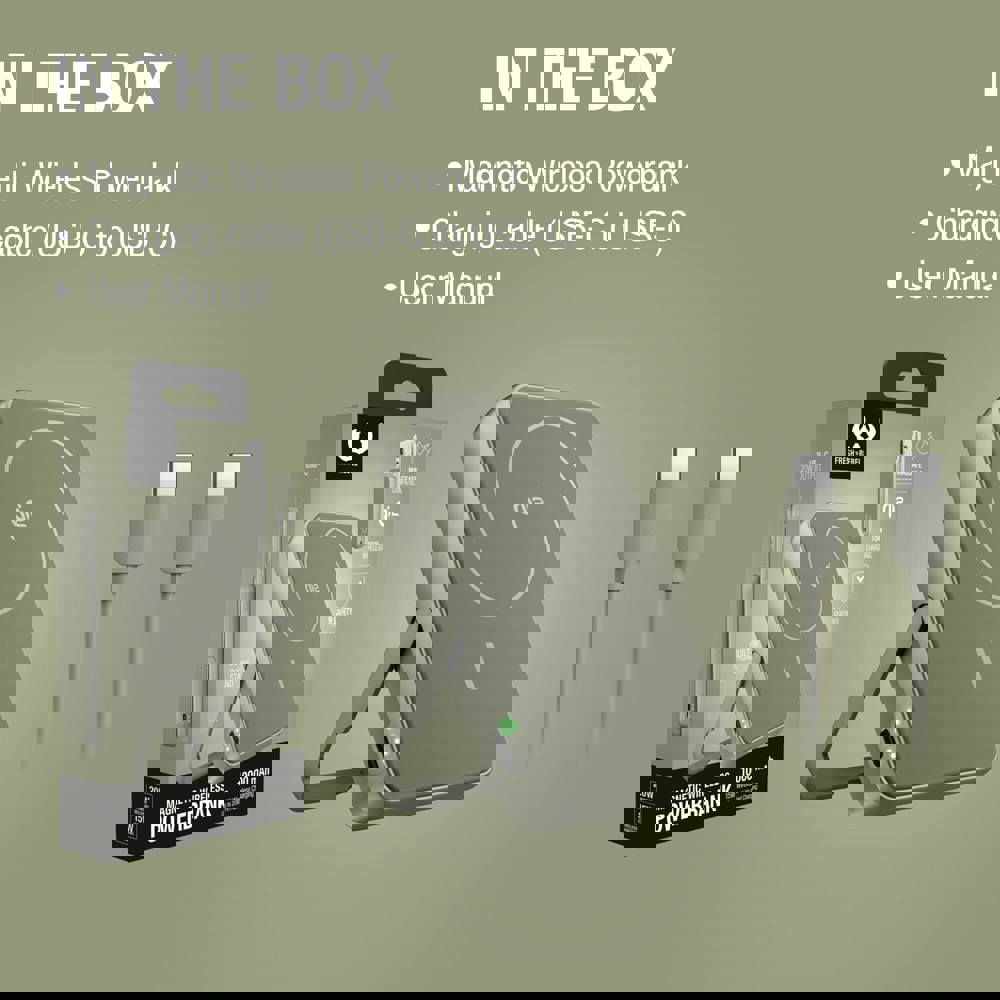 Fresh 'n Rebel Kabellose Powerbank 10000 mAh kompatibel mit MagSafe