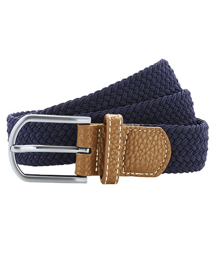 Asquith & Fox - Braid Stretch Belt - navy