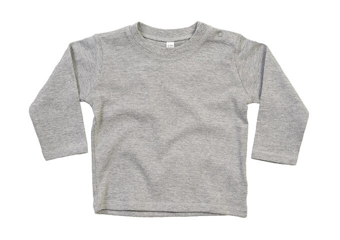 Baby Longsleeve Top - Heather Grey Melange