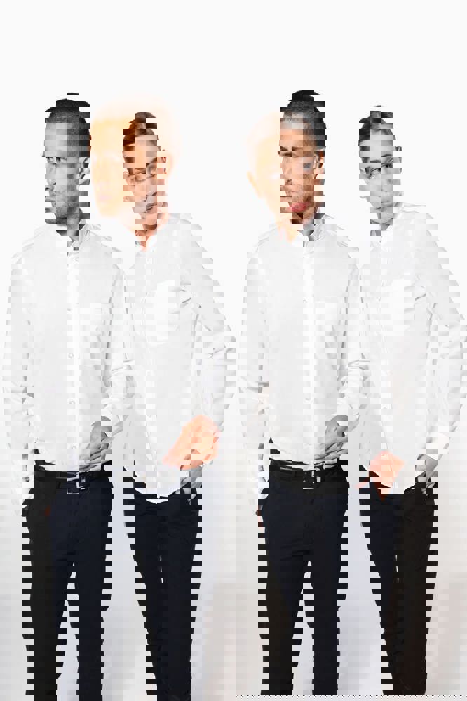 K515C - Herrenhemd mao-kragen langarm