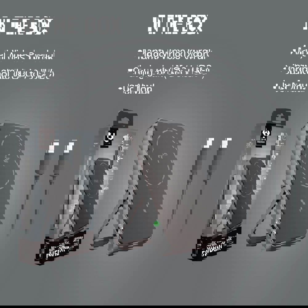 Fresh 'n Rebel Kabellose Powerbank 10000 mAh kompatibel mit MagSafe