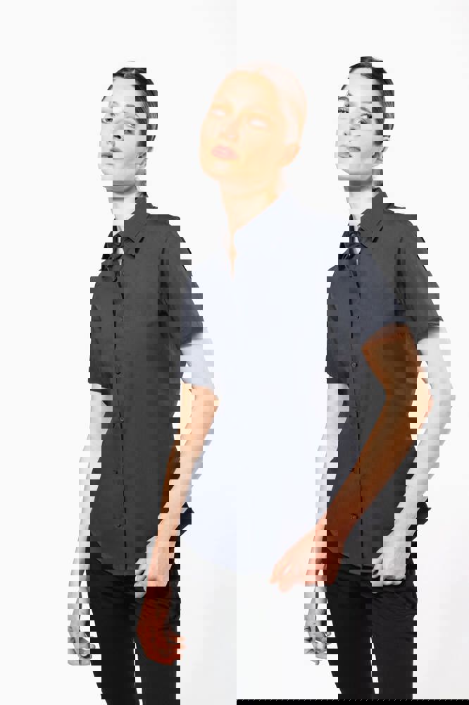 K532 - Damen Stretchbluse Kurzarm