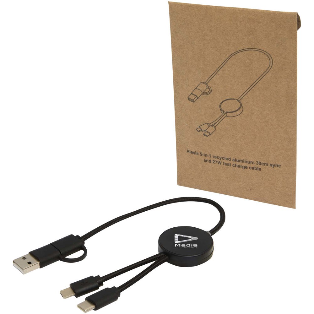 Citala 30 cm 5-in-1 Kabel aus recyceltem Kunststoff für Datenübertragung und 27W Schnellladung