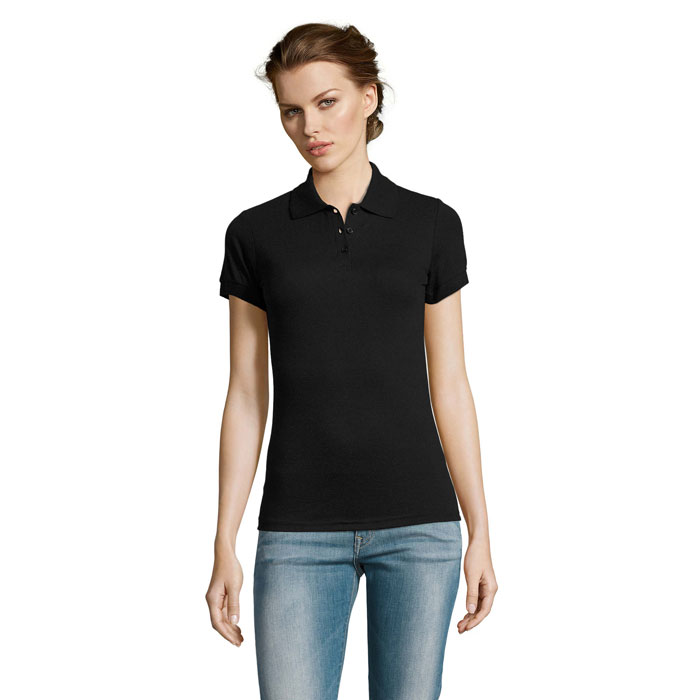 PRIME WOMEN - PRIME DAMEN POLO 200g - schwarz