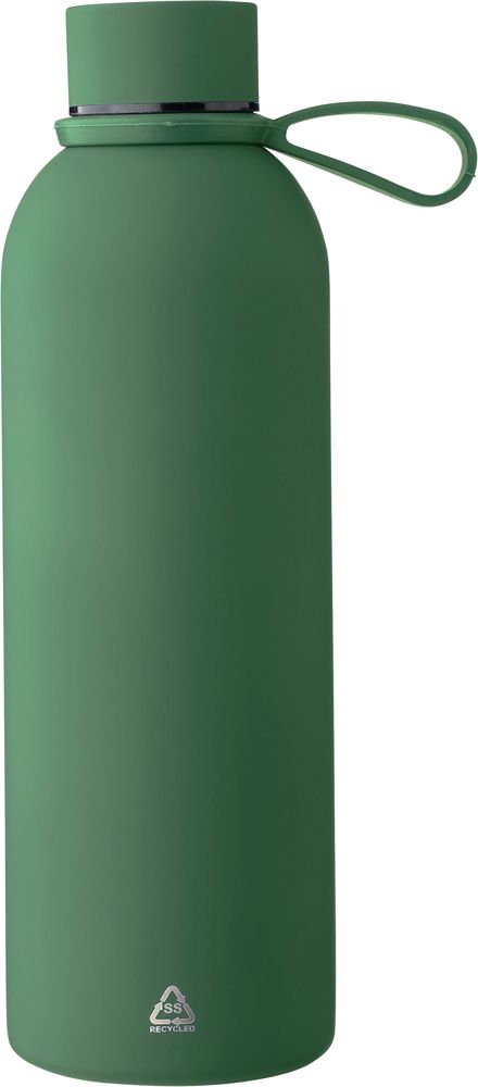 Doppelwandige Trinkflasche aus recyceltem Edelstahl (500 ml) Sena - grün