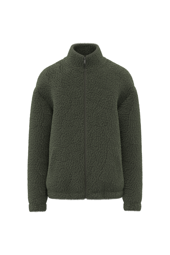 SP404 - Unisex-Sweatshirt aus Sherpa mit Reißverschluss und überschnittenen Schultern