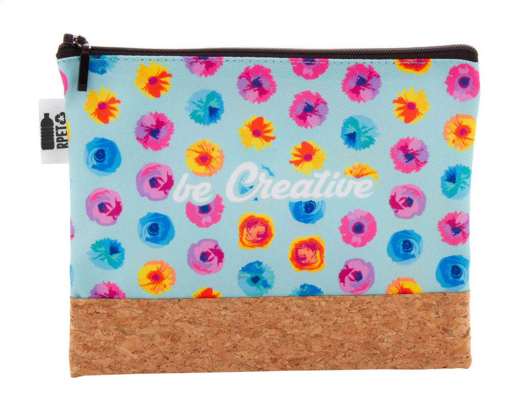 CreaBeauty Cork M RPET - Individuelle Kosmetiktasche - schwarz/natur