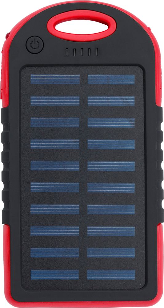 Gummierte ABS Solar-Powerbank Arin