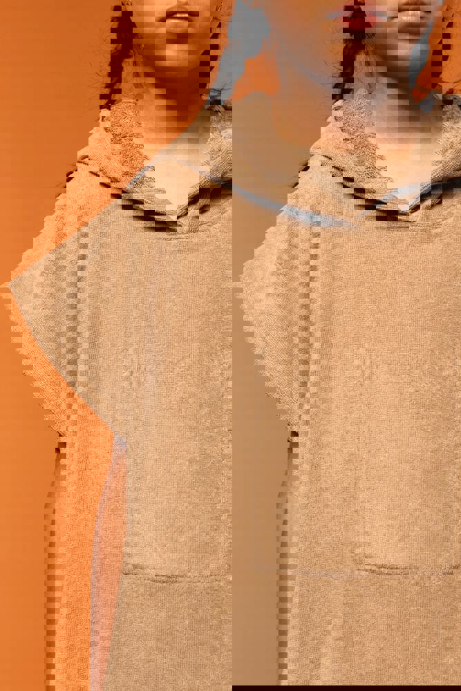 PA582X - Kinder-Frottee-Poncho mit Kapuze