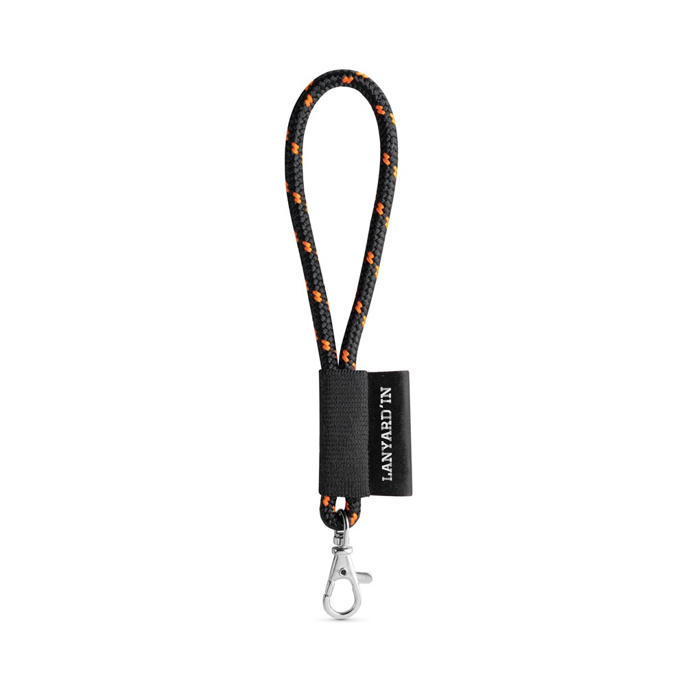 75092. Lanyard Nautic Short Set. Standardmodelle - Schwarz, Orange