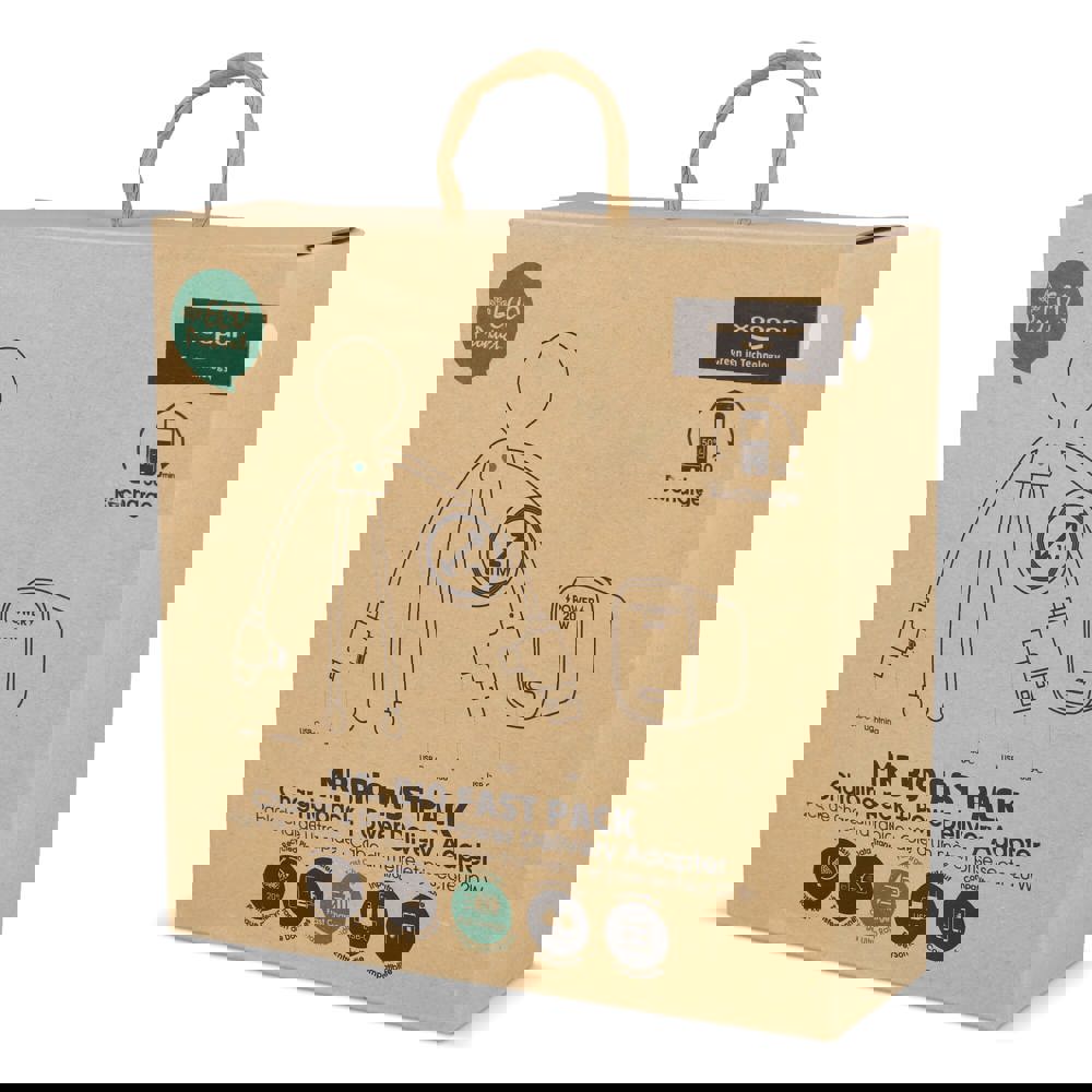 2090 - Xoopar Mr. Bio Langes Ladekabel + UK Stecker Adapter