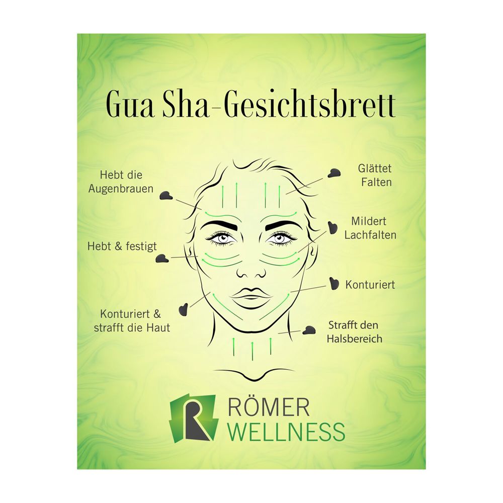 Massagestein Gua Sha Black Obsidian zur Wellness-Gesichtsmassage