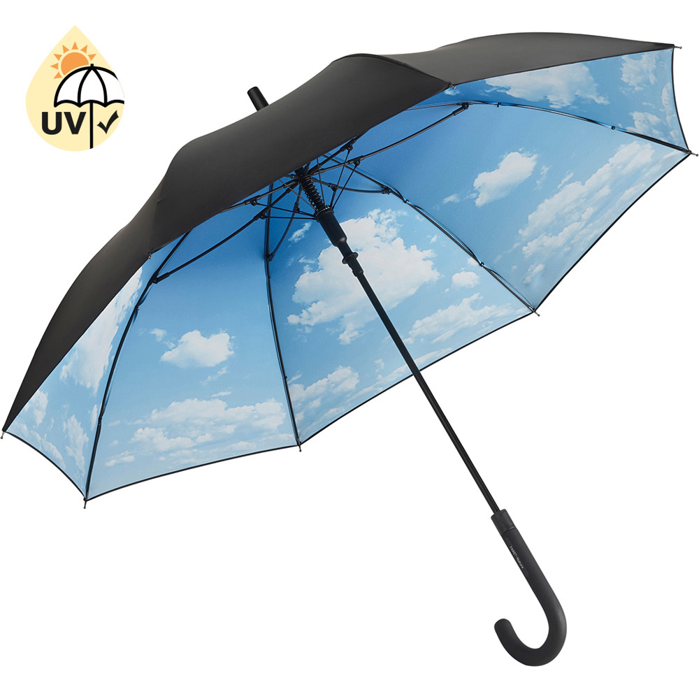 1193 AC-Stockschirm FARE® Impressions - schwarz/wolken-design