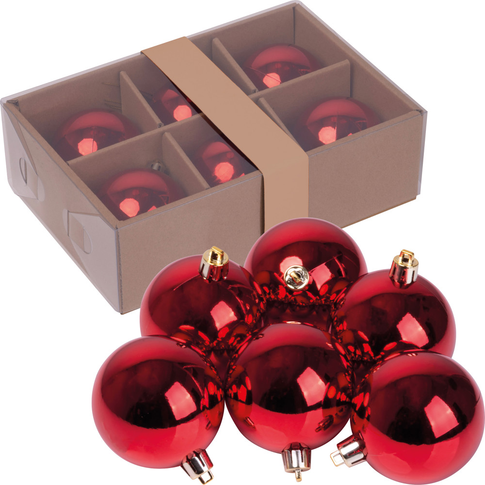 6er Set Weihnachtskugeln PATRICIA