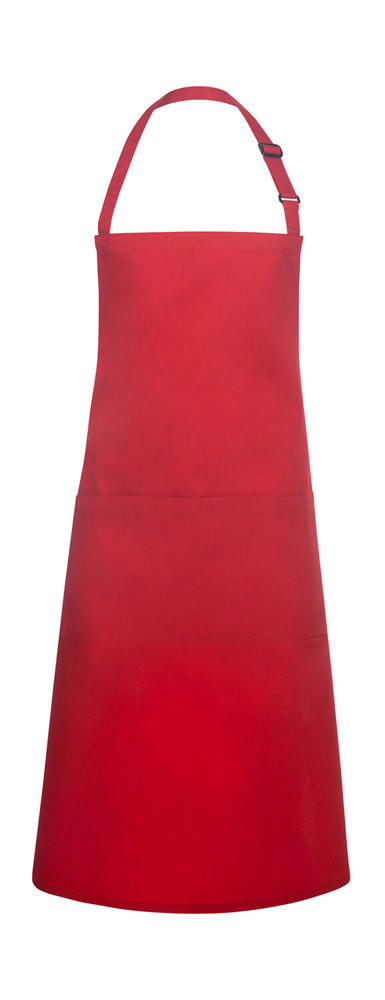 Bib Apron Basic with Pocket - Red