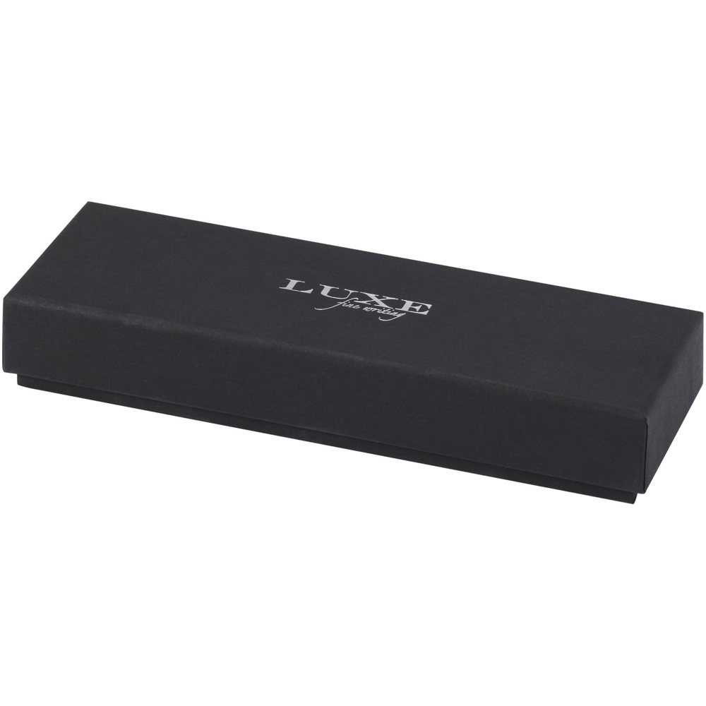 Lucetto Set mit Kugelschreiber und Tintenroller aus recyceltem Aluminium (schwarze Mine)