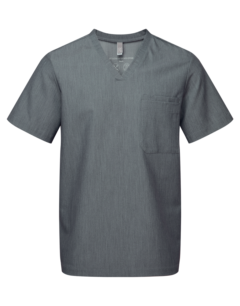NN200 - Stretch-Tunika für Herren mit kurzen Ärmeln - Dynamo Grey