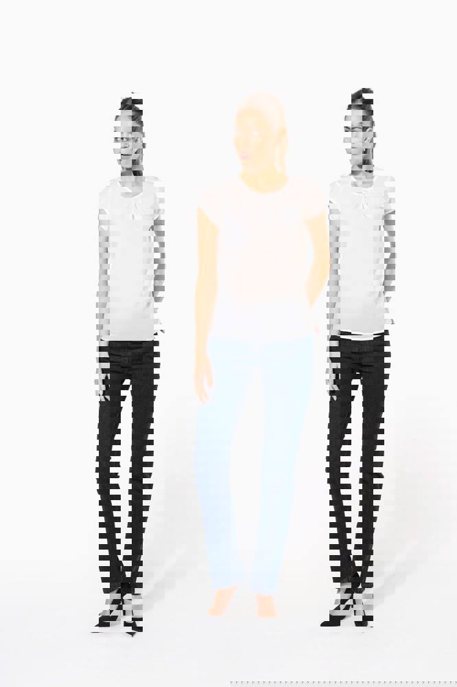 K5002 - Kurzarm-Kreppbluse für Damen