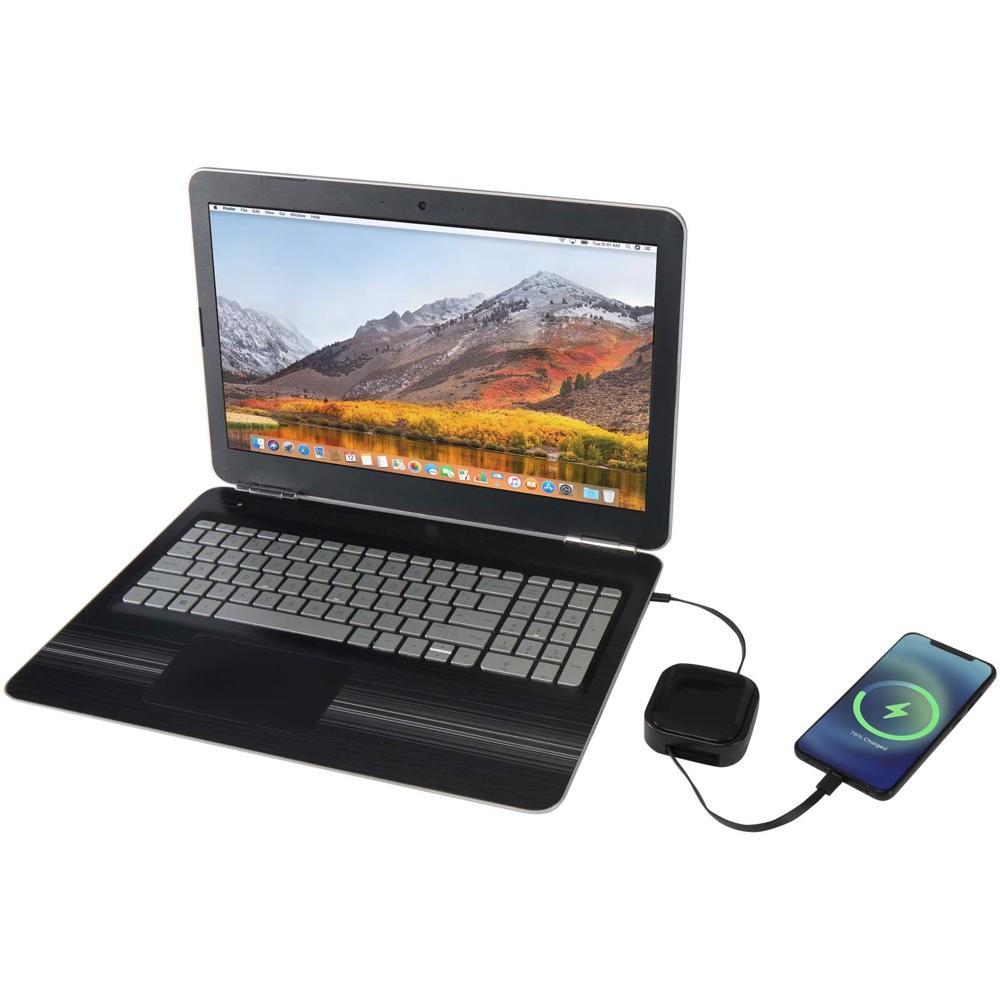 Gloas Aufrollbares 5 in 1 Kabel aus Recyclingmaterial mit Datensynchronisierung und 100 W Schnellladefunktion sowie Smartphone Toolkit