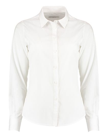 Kustom Kit - Women´s Tailored Fit Poplin Shirt Long Sleeve - White