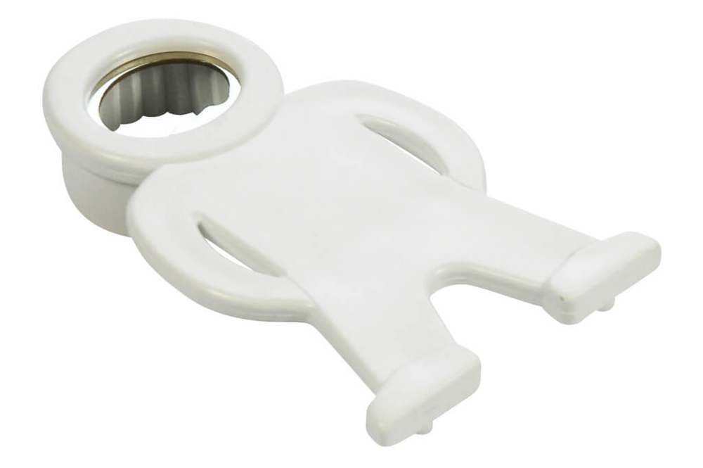 Flaschenöffner MANFRED - ohne Füße - Weiß