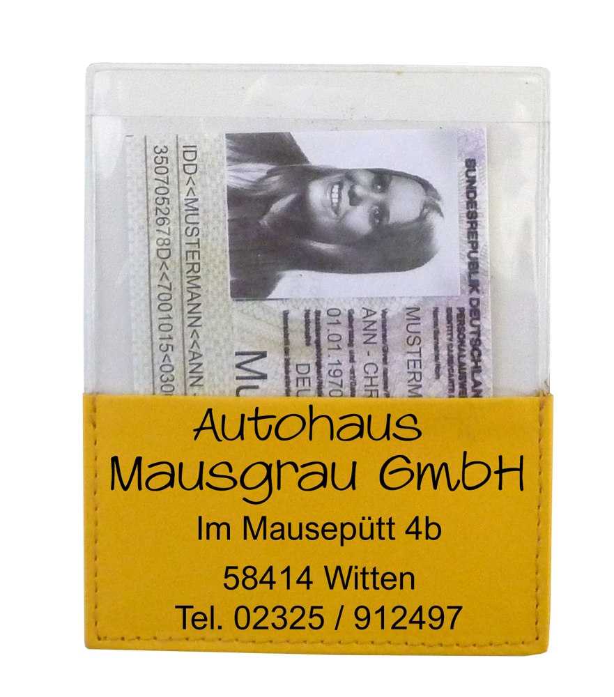 Kfz.-Scheinhülle BERTY - gelb