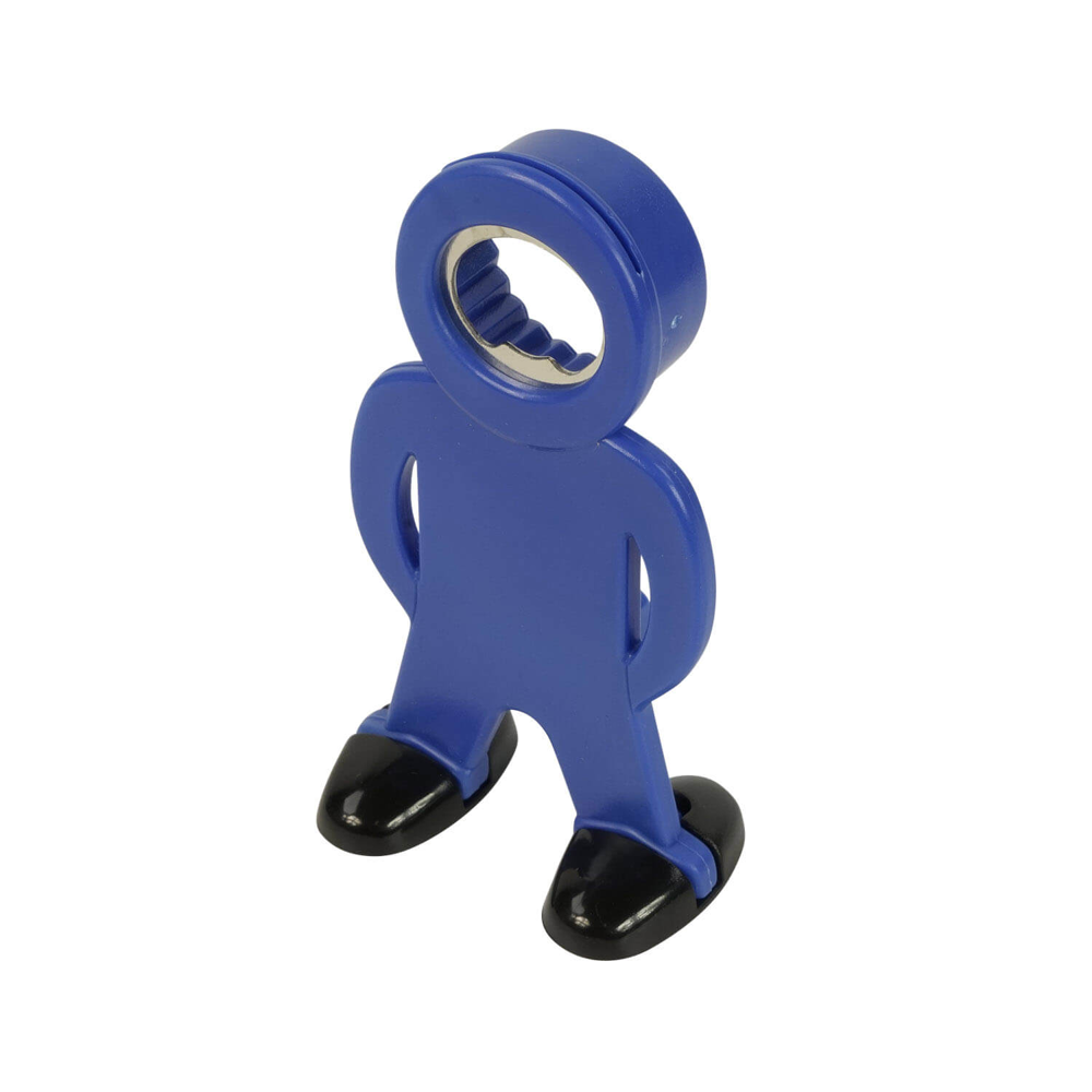 Flaschenöffner MANFRED - mit Füßen - blau