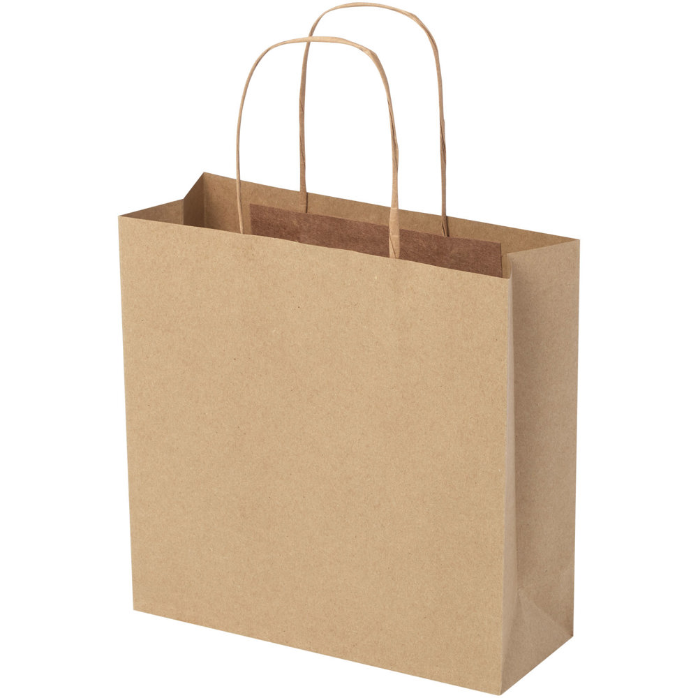 Kraftpapiertasche 120 /m² mit gedrehten Griffen – 24 × 9 × 24 cm