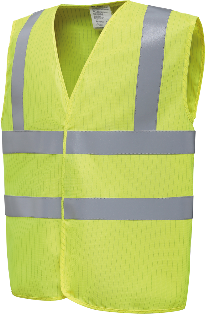 YHVW100ASFR - High visibility, anti-static and flame retardant waiscoast
