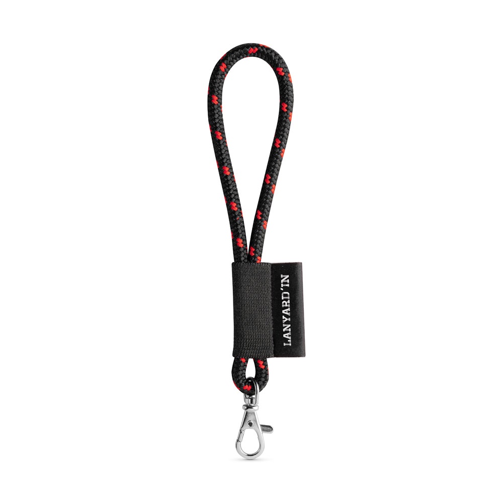 75092. Lanyard Nautic Short Set. Standardmodelle - Schwarz, Rot