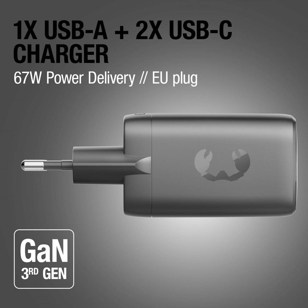 Fresh 'n Rebel 67W Laptop-Ladegerät GaN USB-C und USB-A