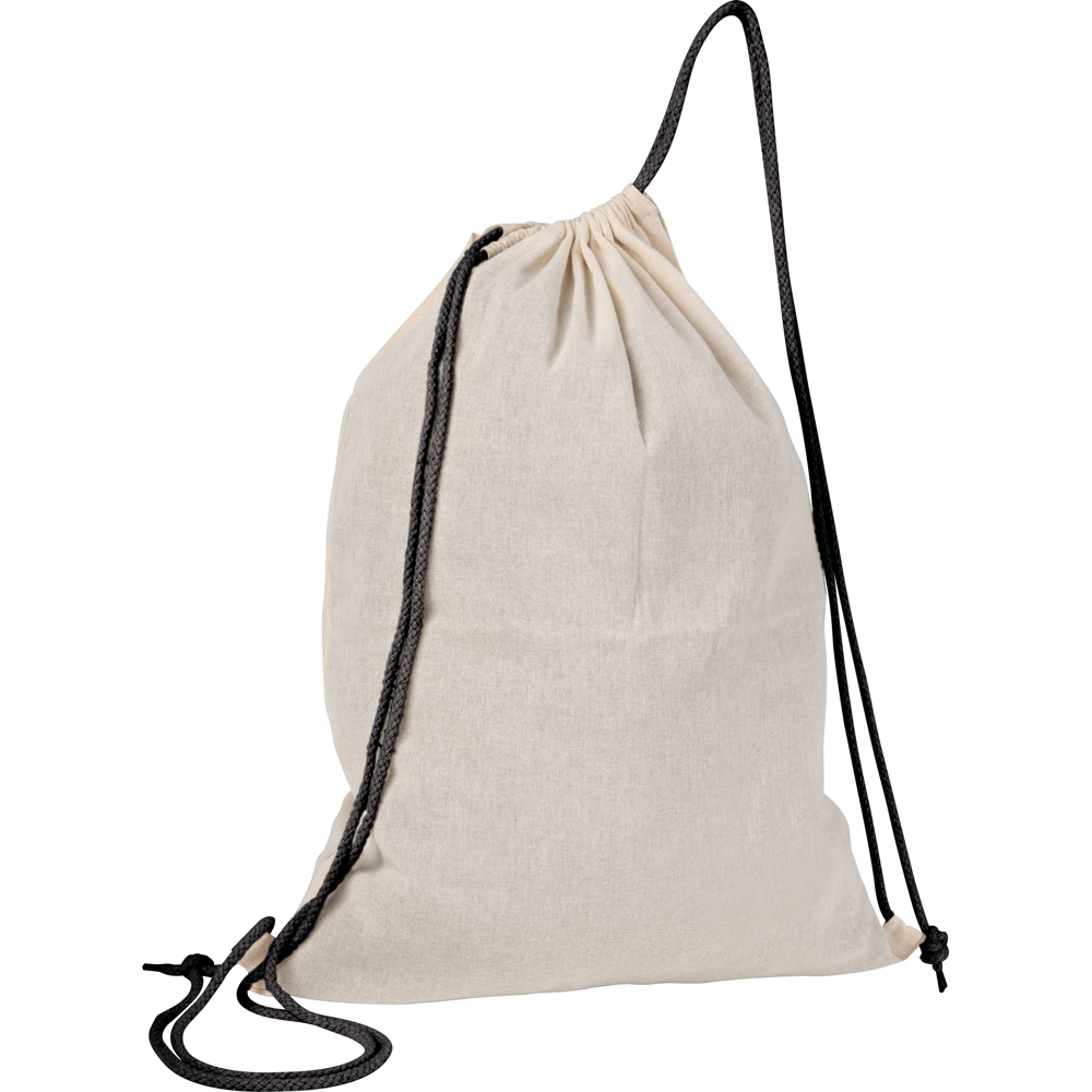 Baumwollsportbeutel Londonderry - schwarz